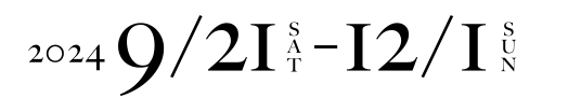 2024年9月21日［土］−12月1日［日］